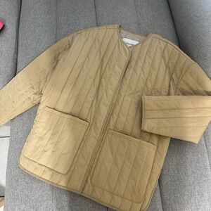 Calvin Klein Quilted Beige Jacket sz Small